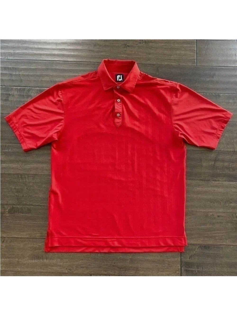 Footjoy FJ Golf Polo Shirt Mens Red L Short Sleeve